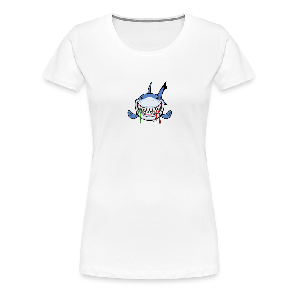 LIMITED EDITION Women's Italian Shark Tee - white