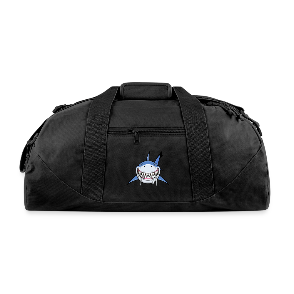 Classic Shark Logo Recycled Duffel Bag - black