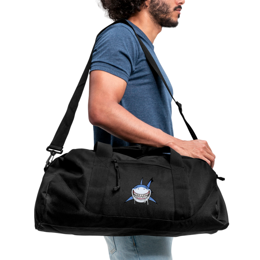 Classic Shark Logo Recycled Duffel Bag - black