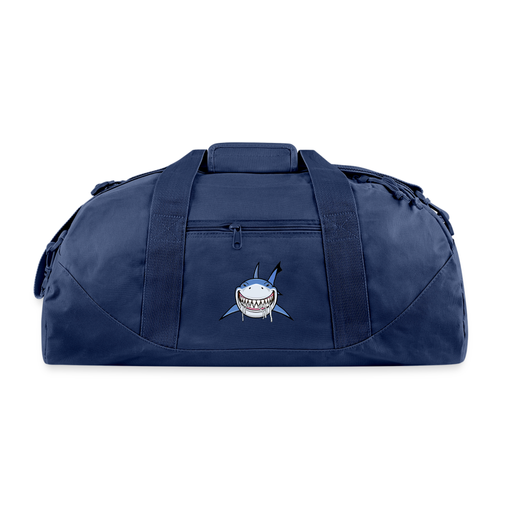 Classic Shark Logo Recycled Duffel Bag - navy