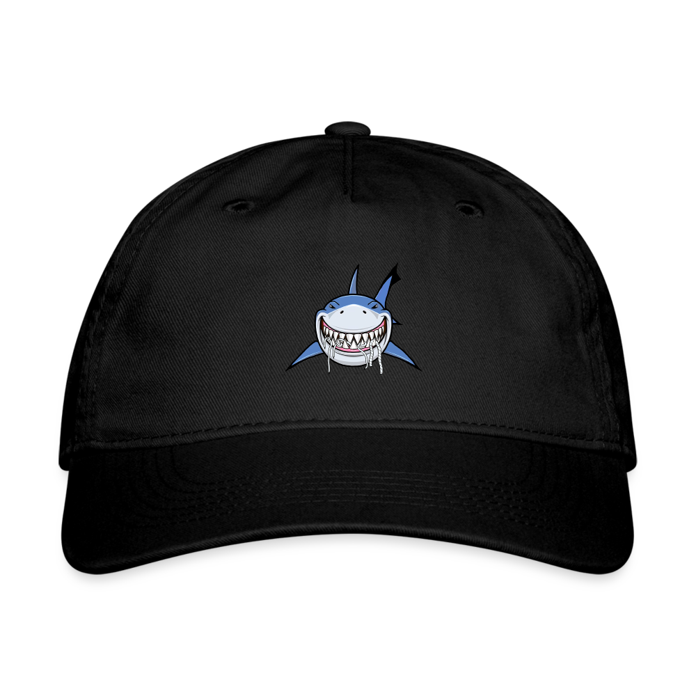 Classic Shark Logo Lacrosse Hat - black