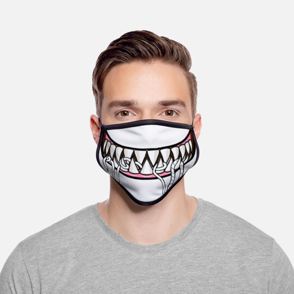 String Shark Face Mask - white/black