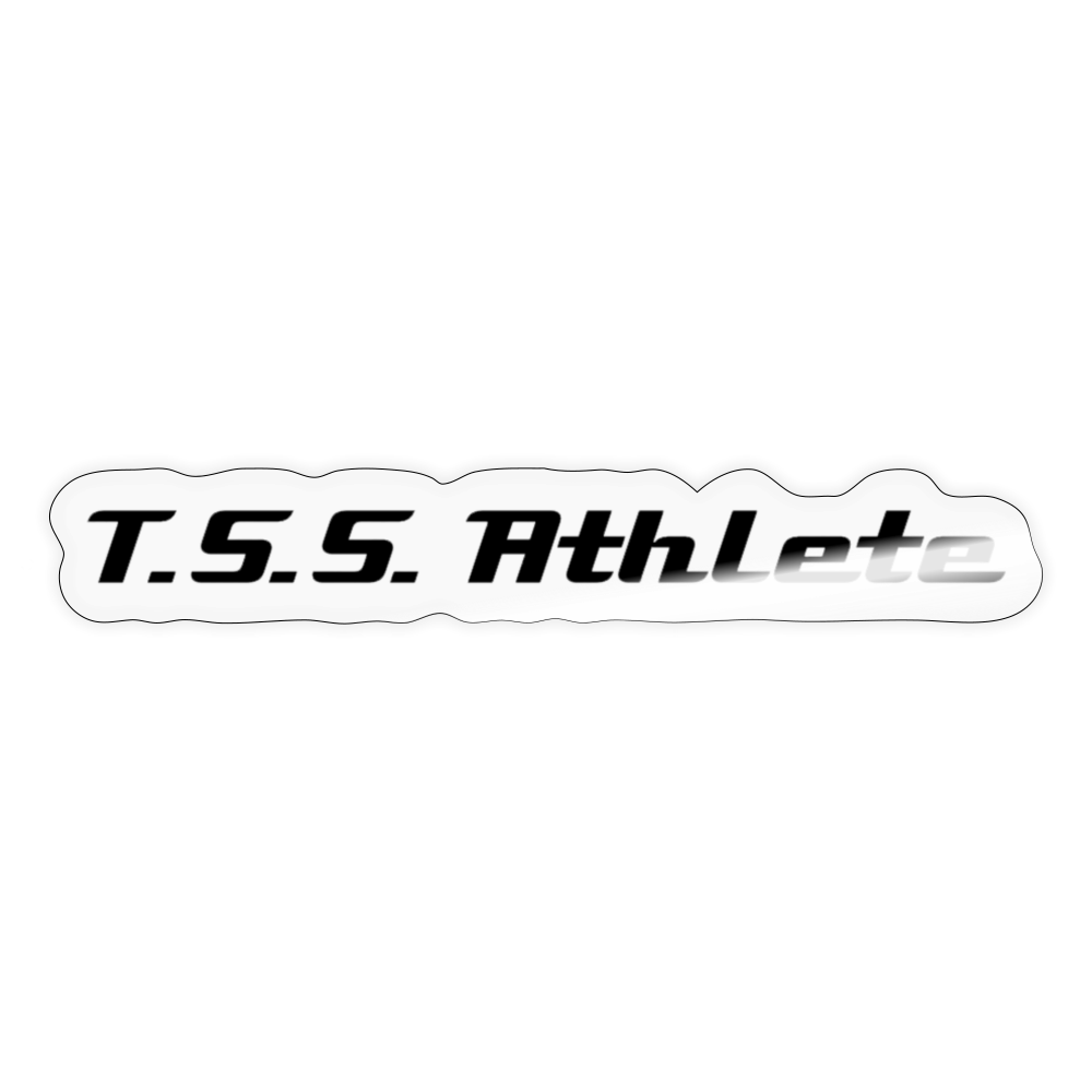 T.S.S. Athlete Sticker (black) - transparent glossy