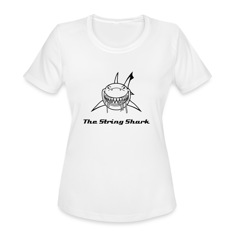 Women's Outlined Logo Moisture Wicking Performance T-Shirt - white