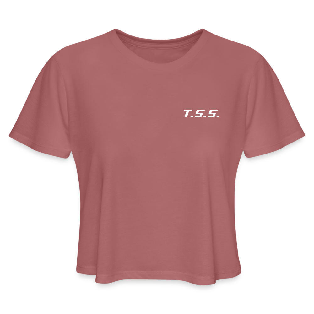 Women's Cropped T-Shirt - mauve