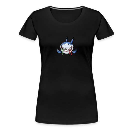 LIMITED EDITION Women's Italian Shark Tee - black