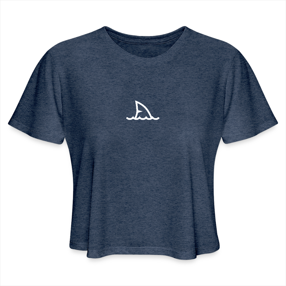 Women's Cropped T-Shirt - heather navy