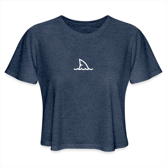 Women's Cropped T-Shirt - heather navy