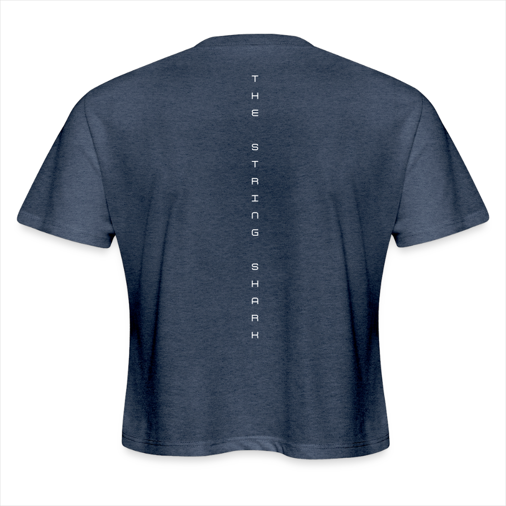 Women's Cropped T-Shirt - heather navy