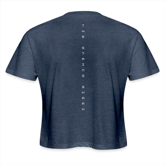 Women's Cropped T-Shirt - heather navy