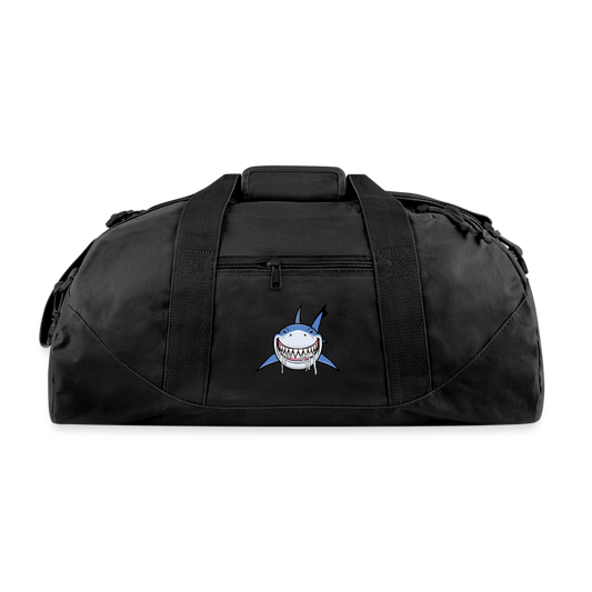 Classic Shark Logo Recycled Duffel Bag - black