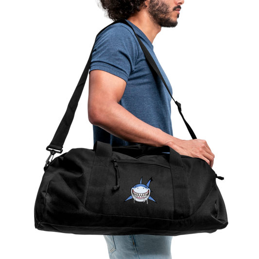 Classic Shark Logo Recycled Duffel Bag - black
