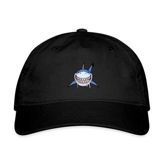 Classic Shark Logo Lacrosse Hat - black