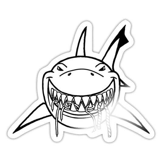 Logo Outline Sticker (Black) - white glossy