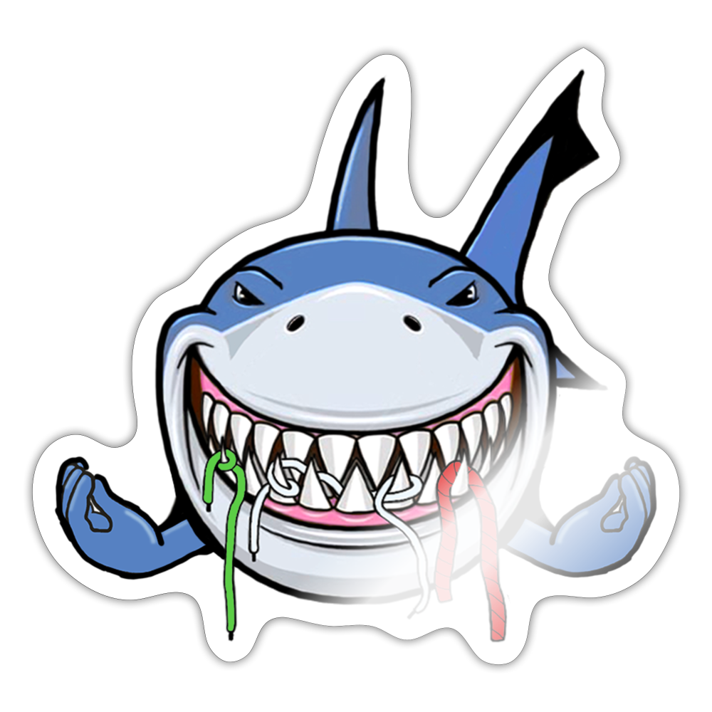 LIMITED EDITION Italian Shark Sticker - white glossy