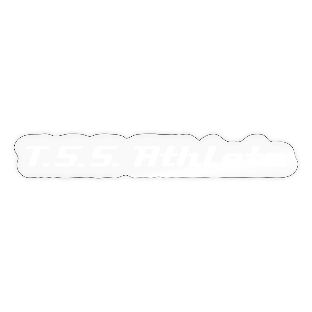 T.S.S. Athlete Sticker (white) - transparent glossy