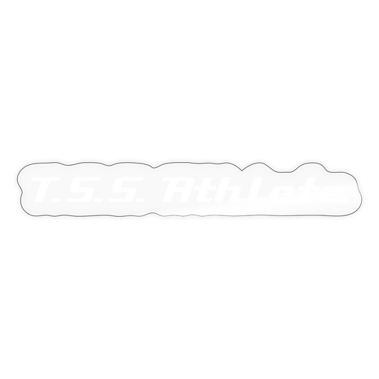 T.S.S. Athlete Sticker (white) - transparent glossy