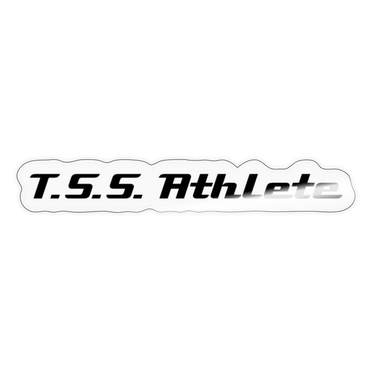 T.S.S. Athlete Sticker (black) - transparent glossy