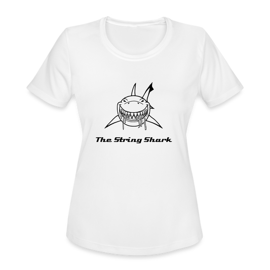 Women's Outlined Logo Moisture Wicking Performance T-Shirt - white